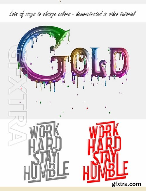 GraphicRiver - Dripping Gold Photoshop Action 17132986