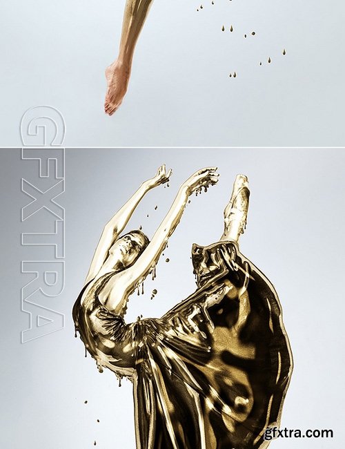 GraphicRiver - Dripping Gold Photoshop Action 17132986