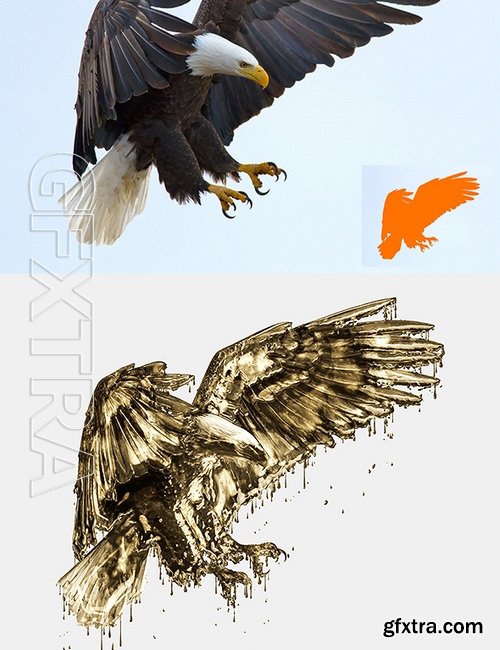 GraphicRiver - Dripping Gold Photoshop Action 17132986