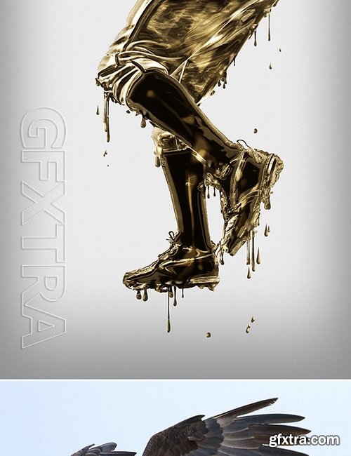 GraphicRiver - Dripping Gold Photoshop Action 17132986