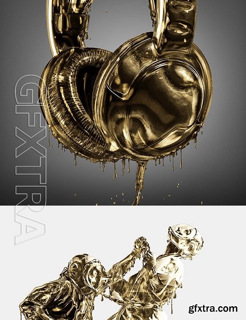 GraphicRiver - Dripping Gold Photoshop Action 17132986