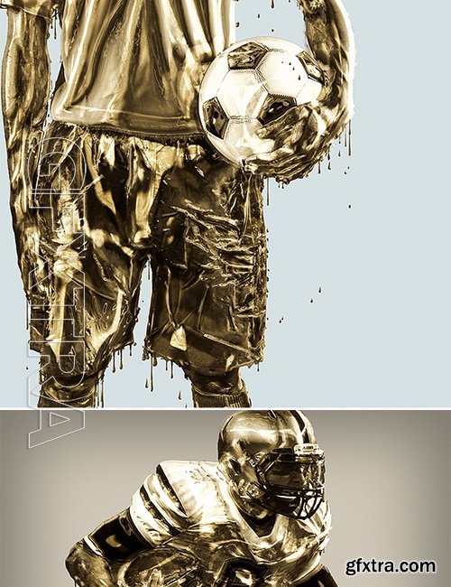 GraphicRiver - Dripping Gold Photoshop Action 17132986