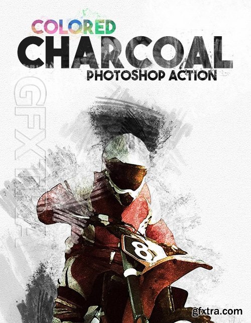 GraphicRiver - Colored Charcoal Photoshop Action 17117042