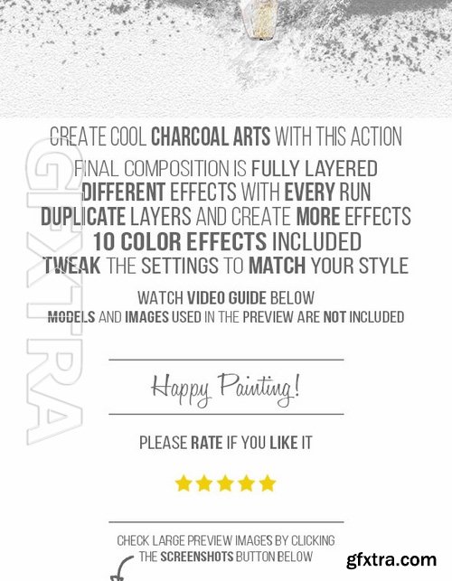 GraphicRiver - Colored Charcoal Photoshop Action 17117042