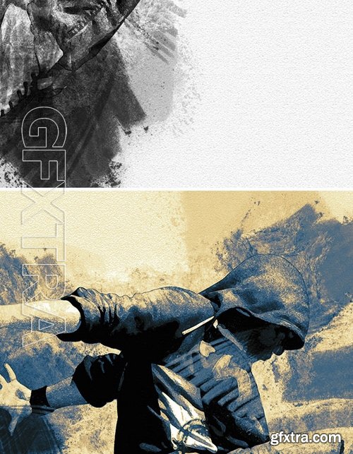 GraphicRiver - Colored Charcoal Photoshop Action 17117042