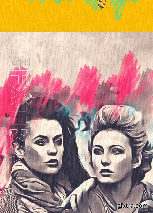 GraphicRiver - Oil Painting Photoshop Effect 17108342