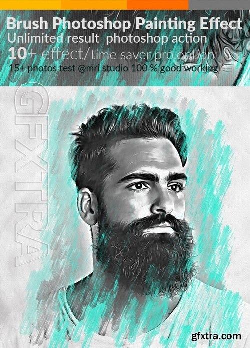 GraphicRiver - Oil Painting Photoshop Effect 17108342