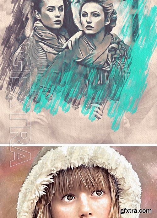 GraphicRiver - Oil Painting Photoshop Effect 17108342