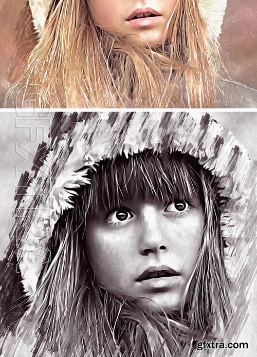 GraphicRiver - Oil Painting Photoshop Effect 17108342