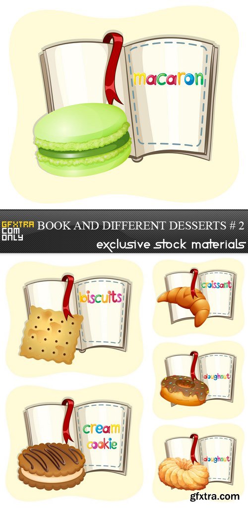 Book and Different Desserts # 2 - 6 EPS