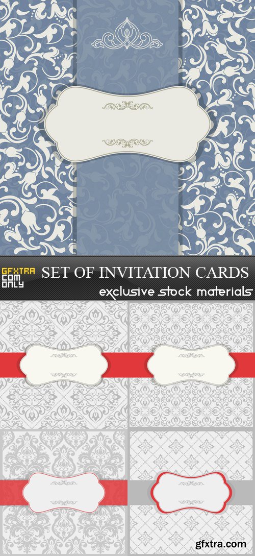 Set of Invitation Cards - 5 EPS