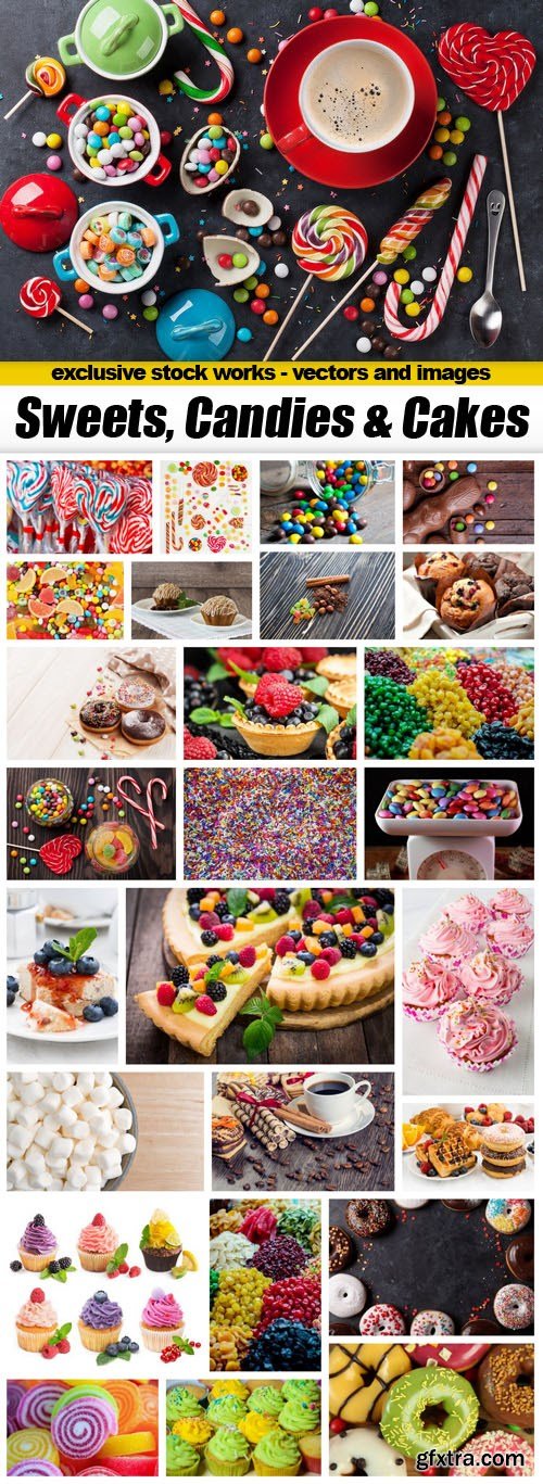 Sweets, Candies & Cakes - 27xUHQ JPEG