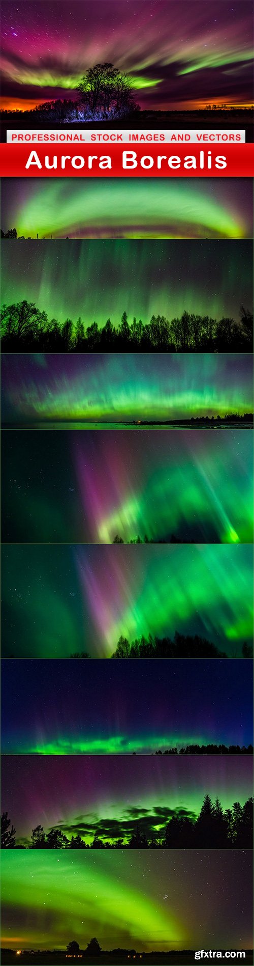 Aurora Borealis - 9 UHQ JPEG