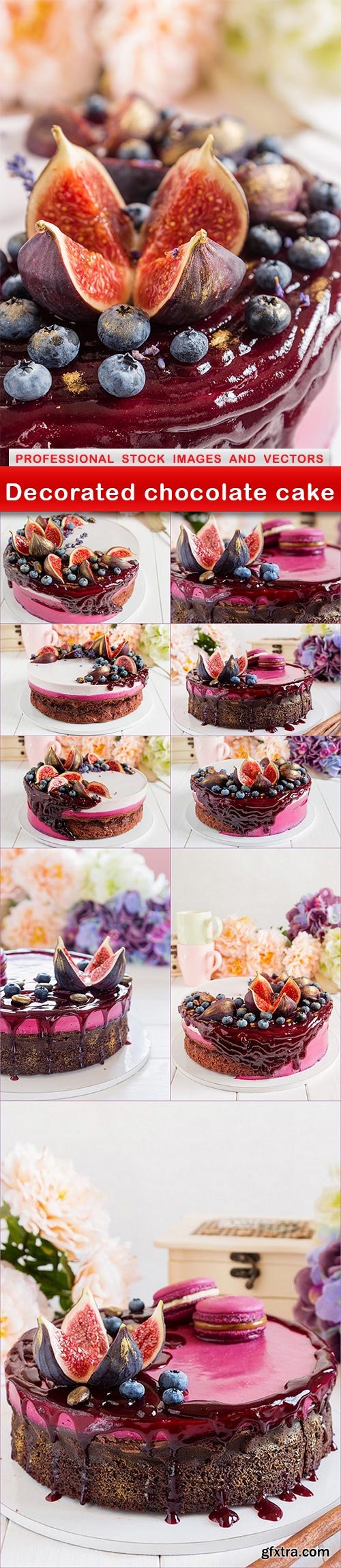 Decorated chocolate cake - 10 UHQ JPEG