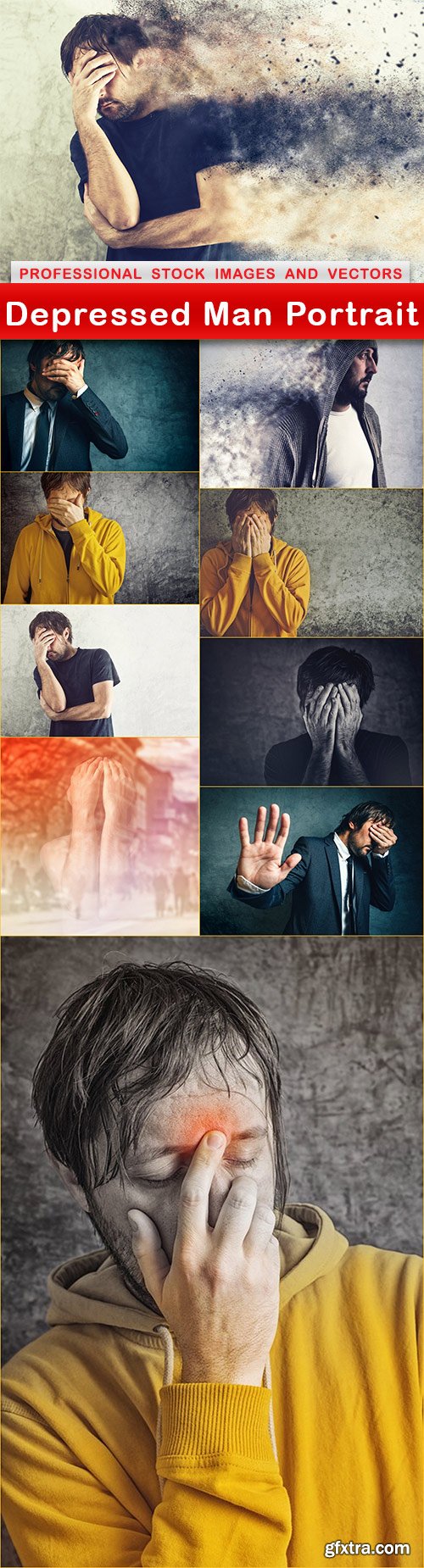 Depressed Man Portrait - 10 UHQ JPEG