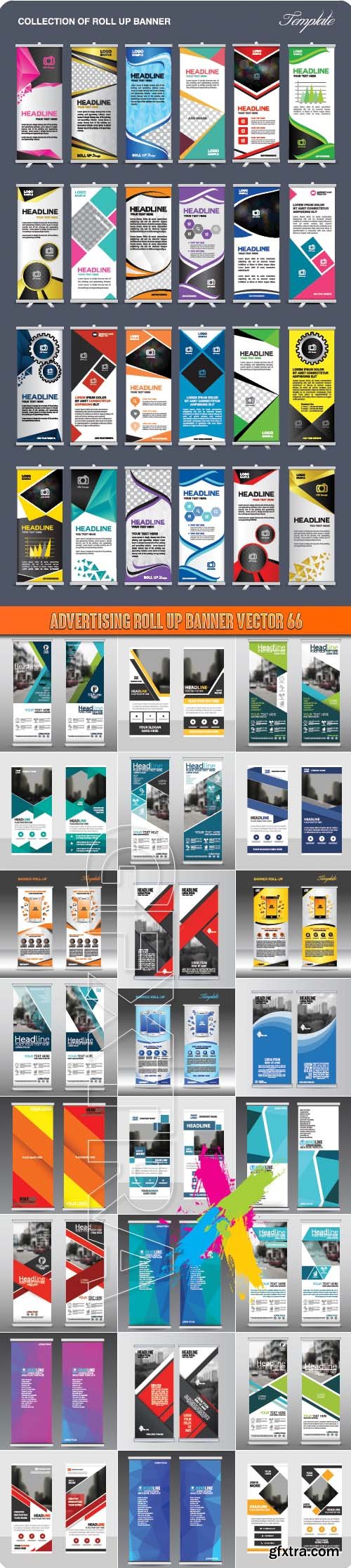 Advertising Roll up banner vector 66