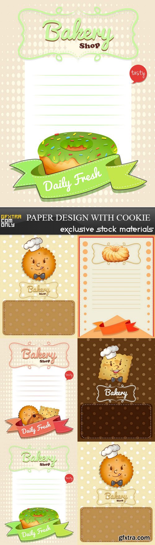 Paper Design with Cookie - 5 EPS