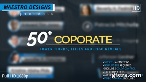 Videohive - Coporate Lower Thirds Titles And Logos Pack - 17002235