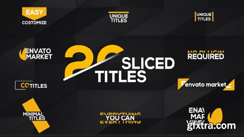 Videohive - 20 Sliced Titles Pack - 17010832