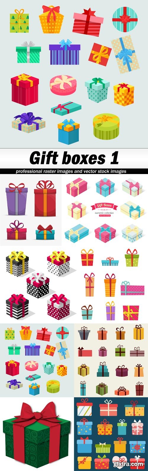 Gift boxes 1 - 8 EPS