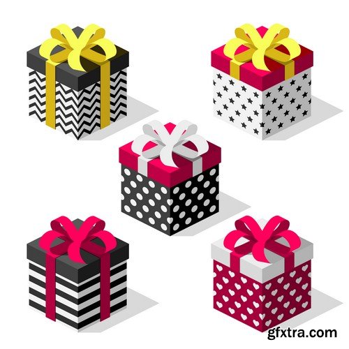 Gift boxes 1 - 8 EPS