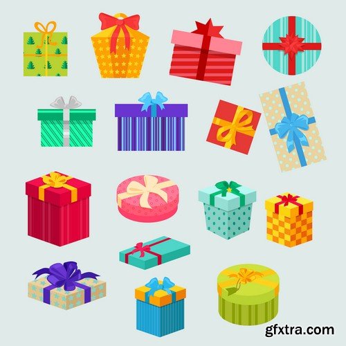 Gift boxes 1 - 8 EPS