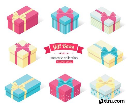 Gift boxes 1 - 8 EPS