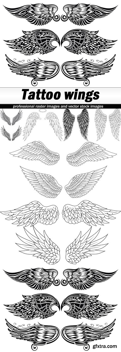 Tattoo wings - 5 EPS