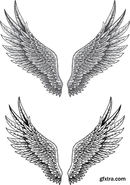 Tattoo wings - 5 EPS