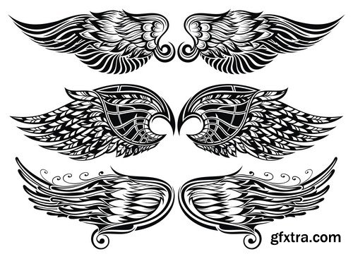 Tattoo wings - 5 EPS