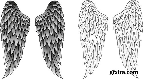 Tattoo wings - 5 EPS