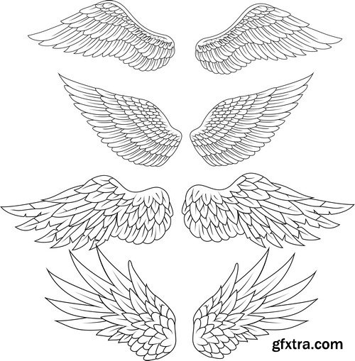 Tattoo wings - 5 EPS