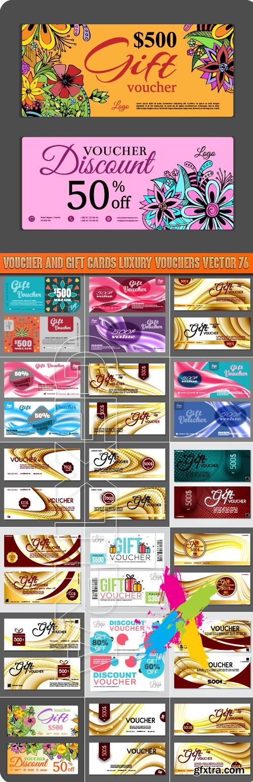 Voucher and gift cards luxury vouchers vector 76