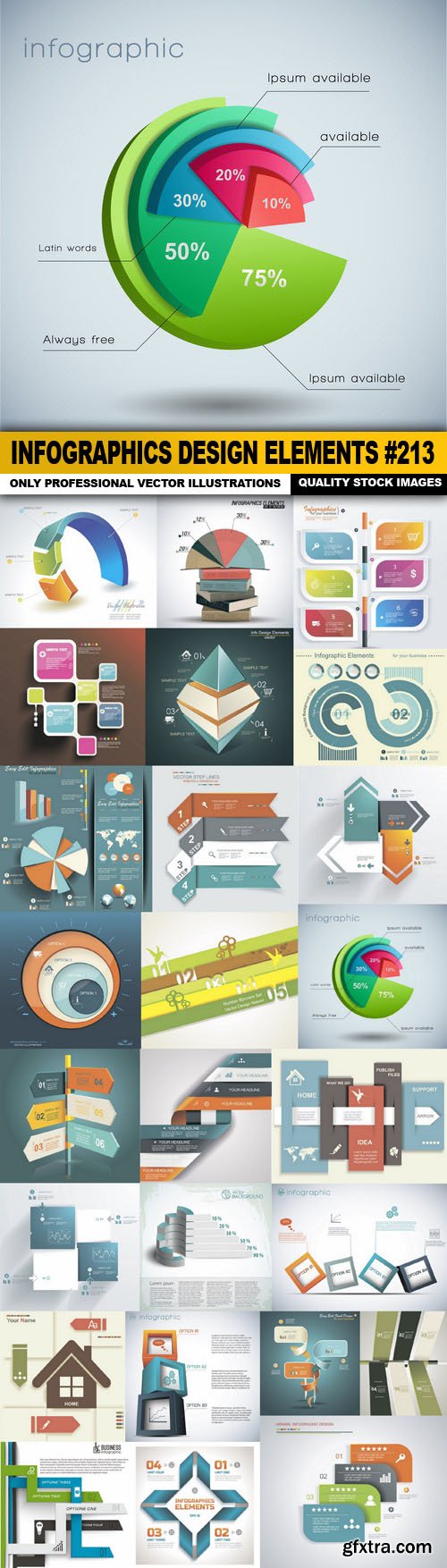 Infographics Design Elements #213 - 25 Vector