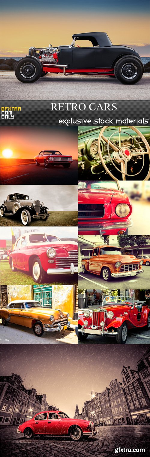 Retro cars - 10 UHQ JPEG