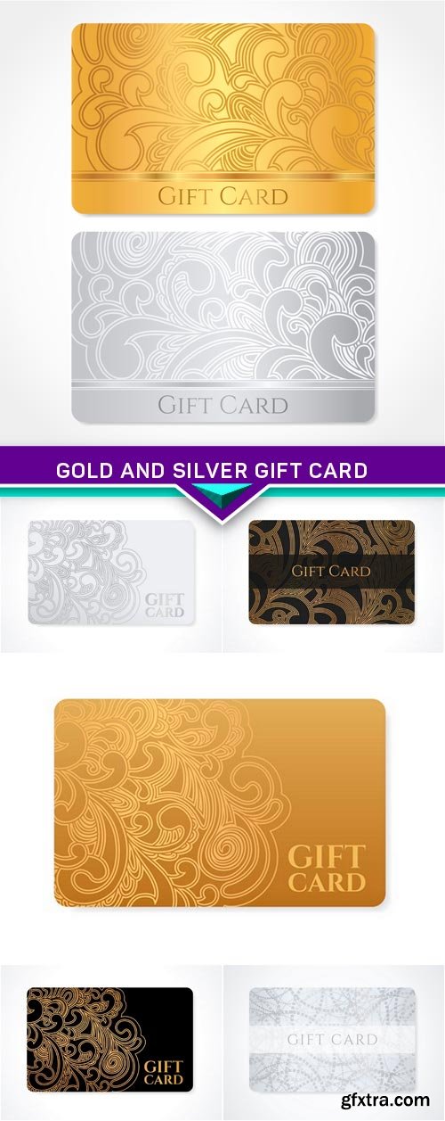 Gold and silver gift card 6X EPS