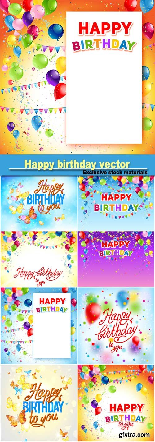 Holiday template for design banner, happy birthday