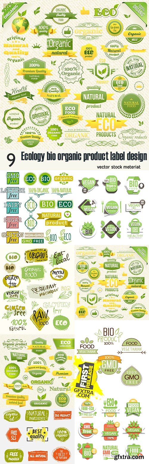 Ecology bio organic product label design