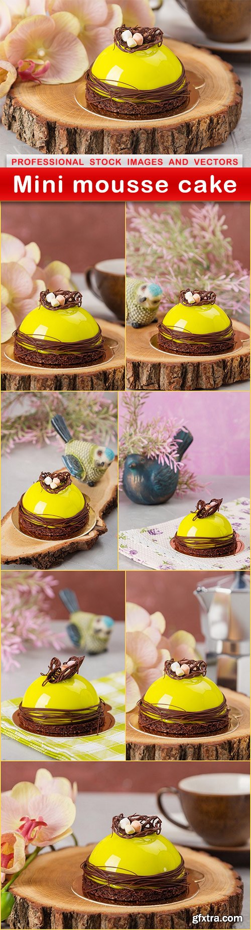 Mini mousse cake - 8 UHQ JPEG