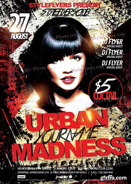 Urban Madness PSD Flyer Template