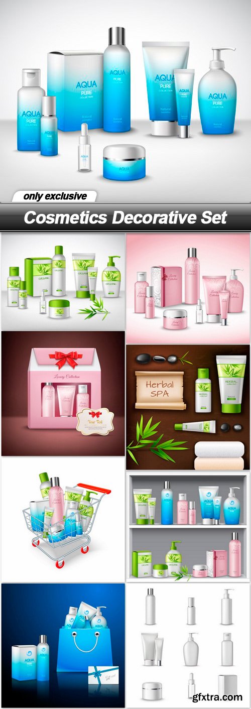 Cosmetics Decorative Set - 9 EPS