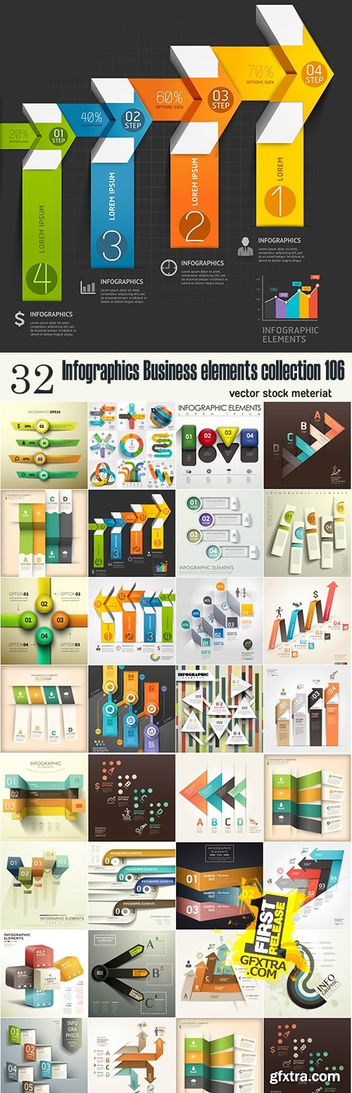 Infographics Business elements collection 106