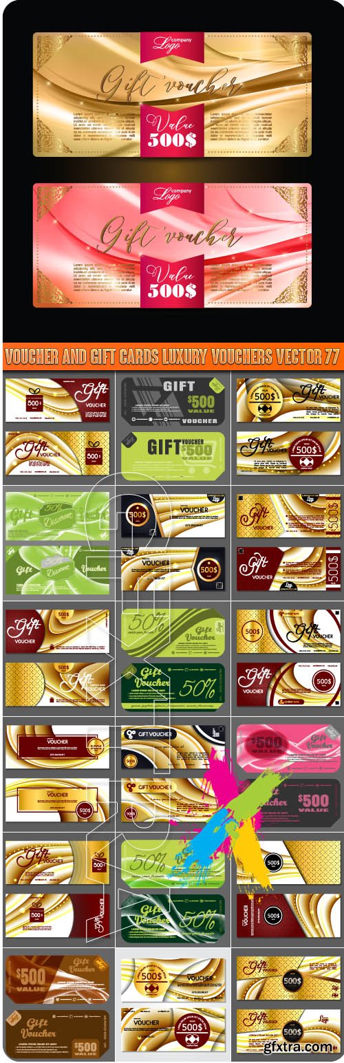 Voucher and gift cards luxury vouchers vector 77