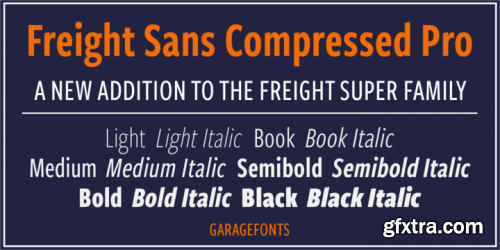 Freight Sans Compressed Pro Font Family