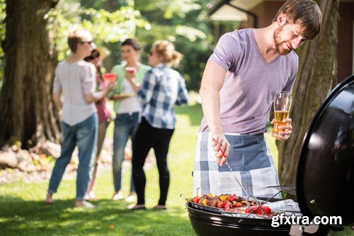 People at a barbecue party - 5 UHQ JPEG