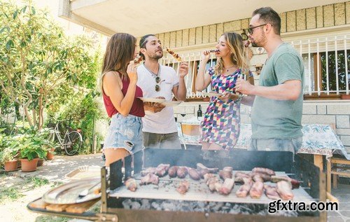 People at a barbecue party - 5 UHQ JPEG