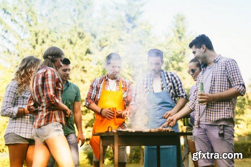 People at a barbecue party - 5 UHQ JPEG