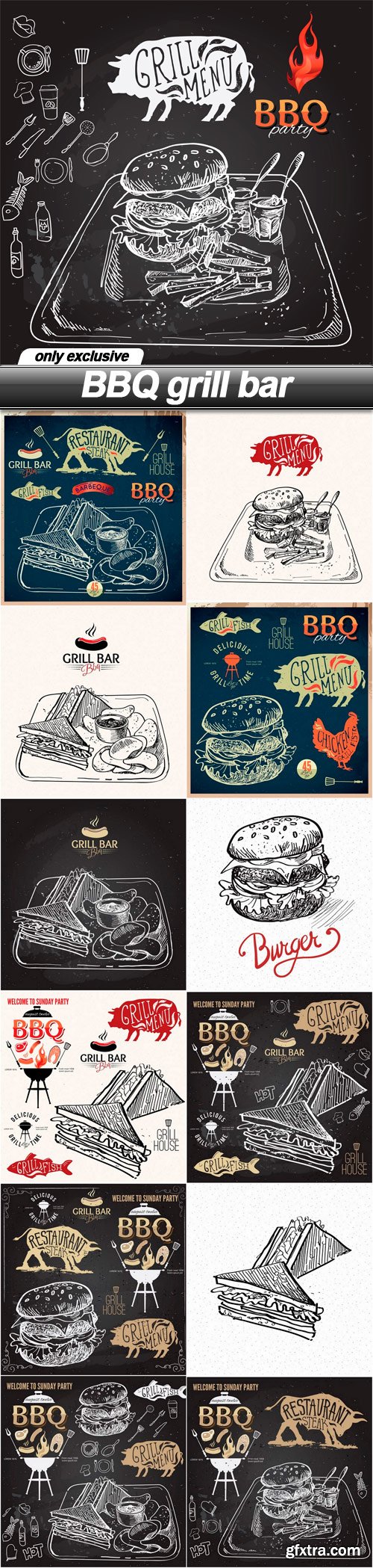 BBQ grill bar - 13 EPS