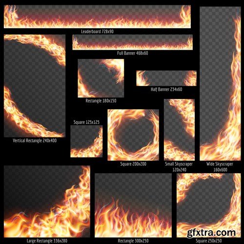 Fire Vector Design Elements - 25xEPS