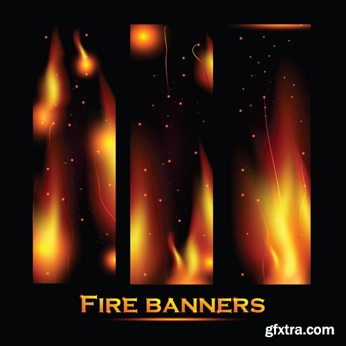 Fire Vector Design Elements - 25xEPS